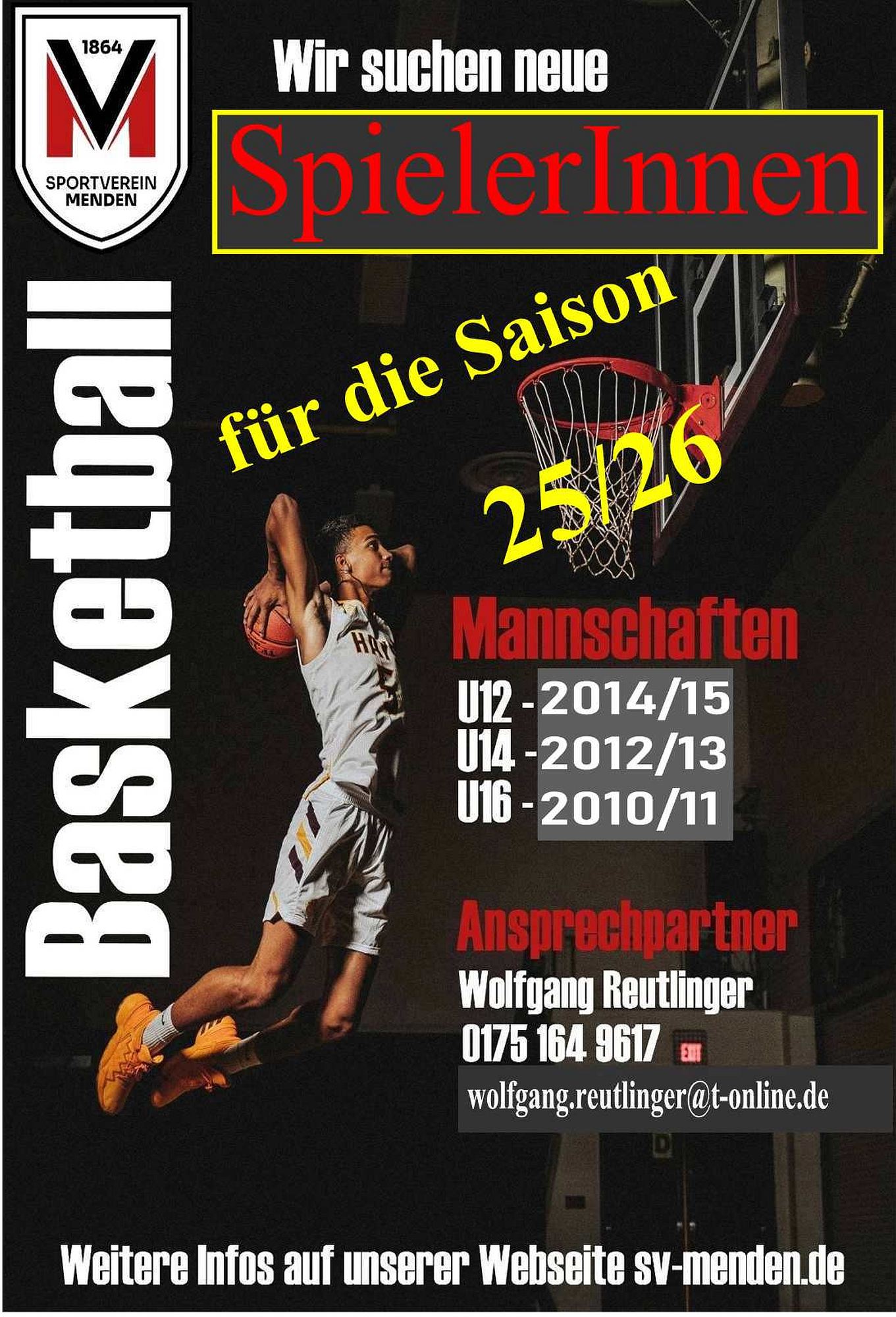 Neue Spieler und Spielerinnen gesucht